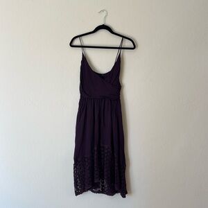 TJ Collection Purple Silk and Cotton Dress